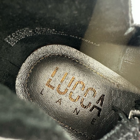 Lucca Lane size 6.5 black booties Syanna leather studded side zip NWOT‎ / NWOB - Picture 7 of 9